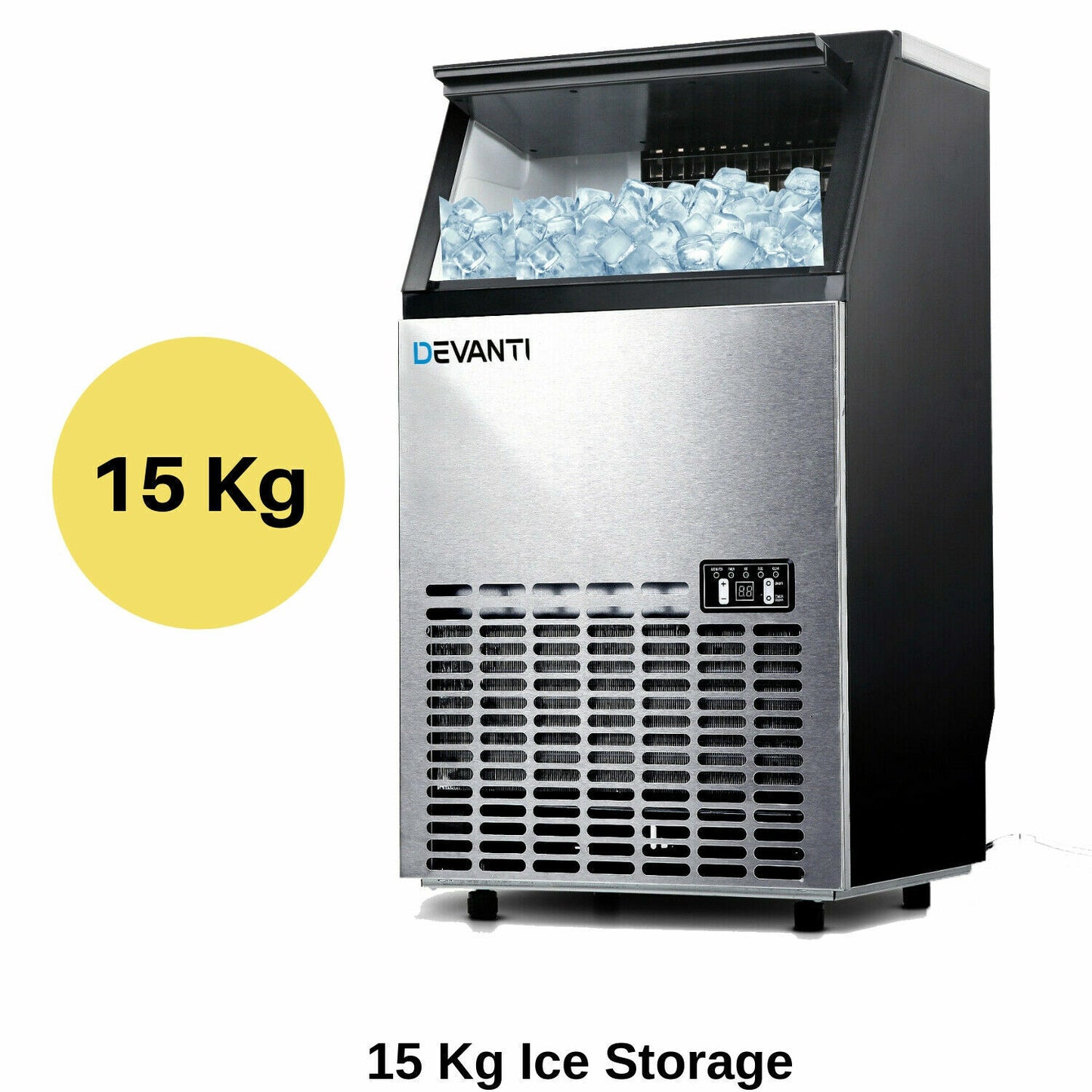 Ice Maker Machine Portable Commercial Stainless Steel Ice Cube Tray Rapid 60kg