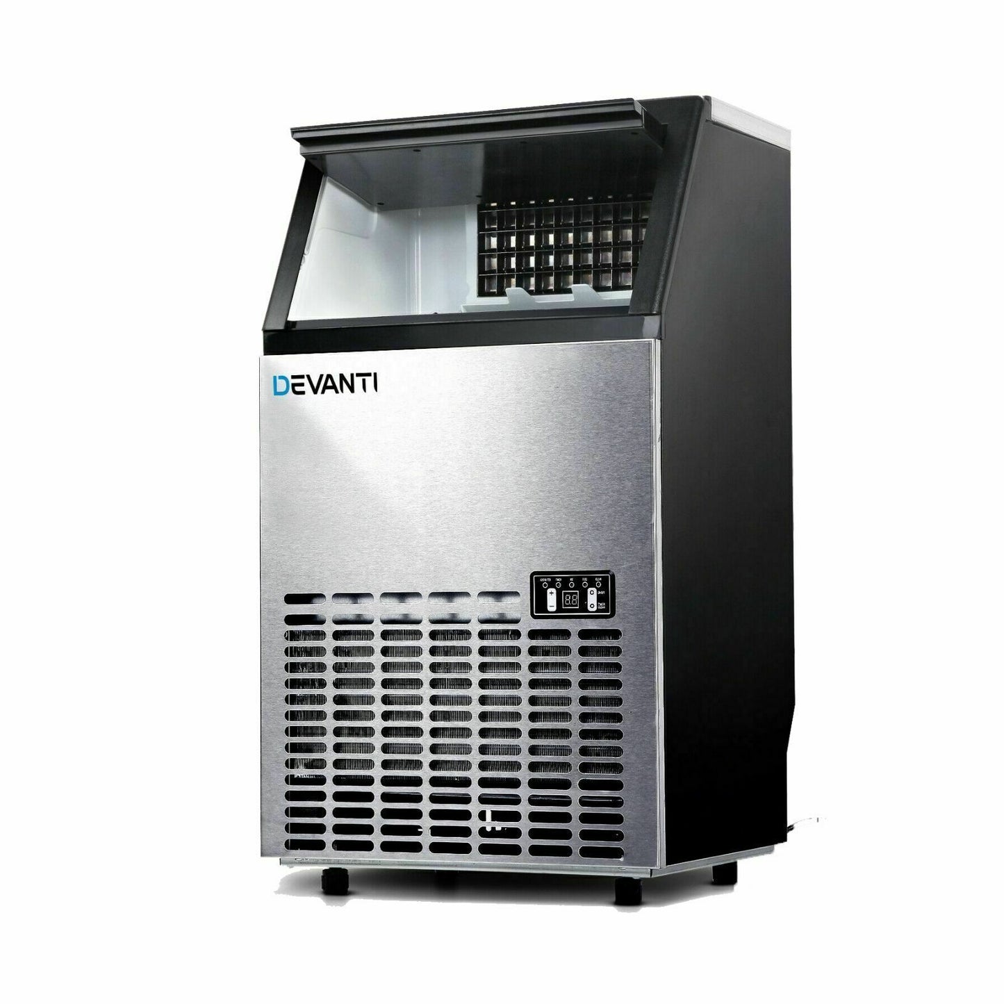 Ice Maker Machine Portable Commercial Stainless Steel Ice Cube Tray Rapid 60kg