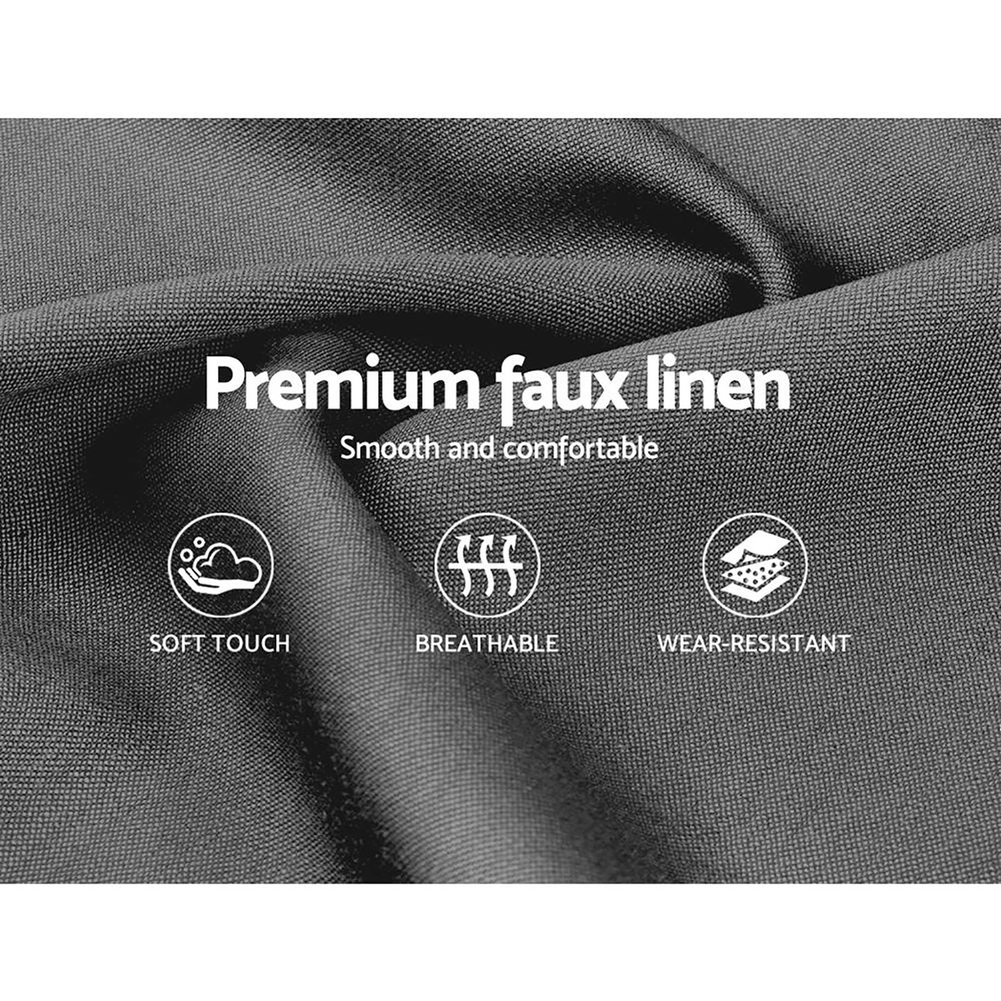 Artiss Bed Frame Queen Size Grey TINO BFRAME - H - TINO - Q - GY - AB