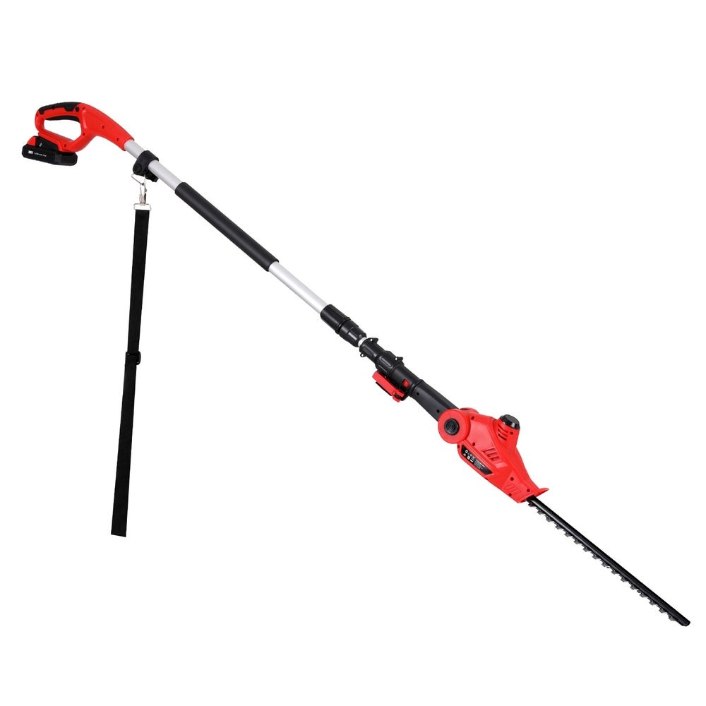 Giantz Cordless Pole Hedge Trimmer Pruner – Electric Garden Cutter Tool HT - POLE - 20V - 45 - RDBK