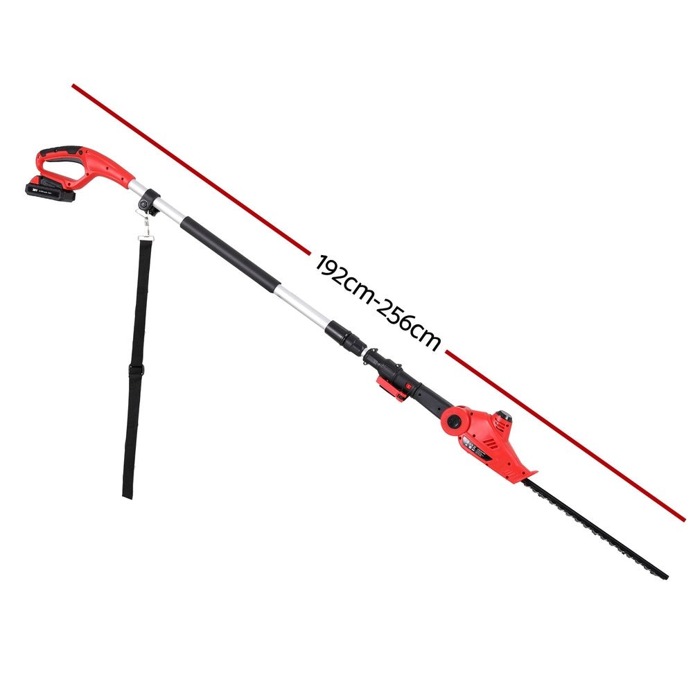 Giantz Cordless Pole Hedge Trimmer Pruner – Electric Garden Cutter Tool HT - POLE - 20V - 45 - RDBK