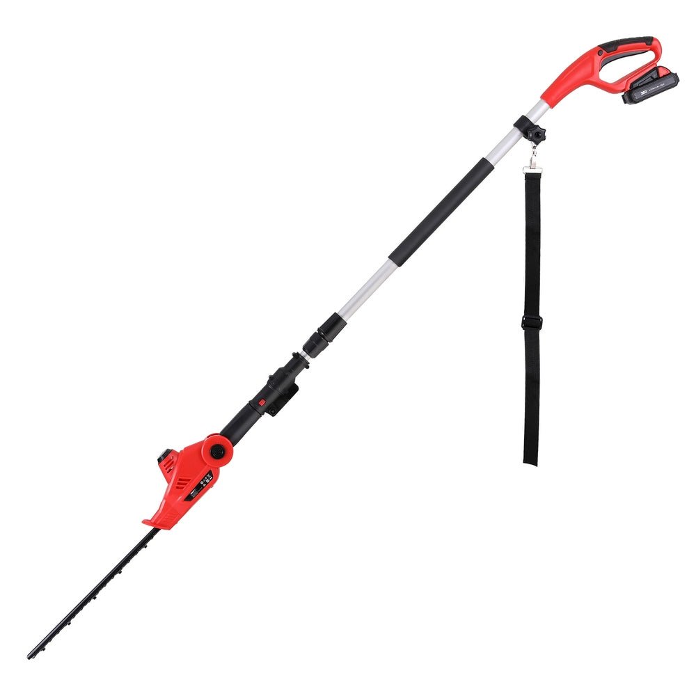 Giantz Cordless Pole Hedge Trimmer Pruner – Electric Garden Cutter Tool HT - POLE - 20V - 45 - RDBK