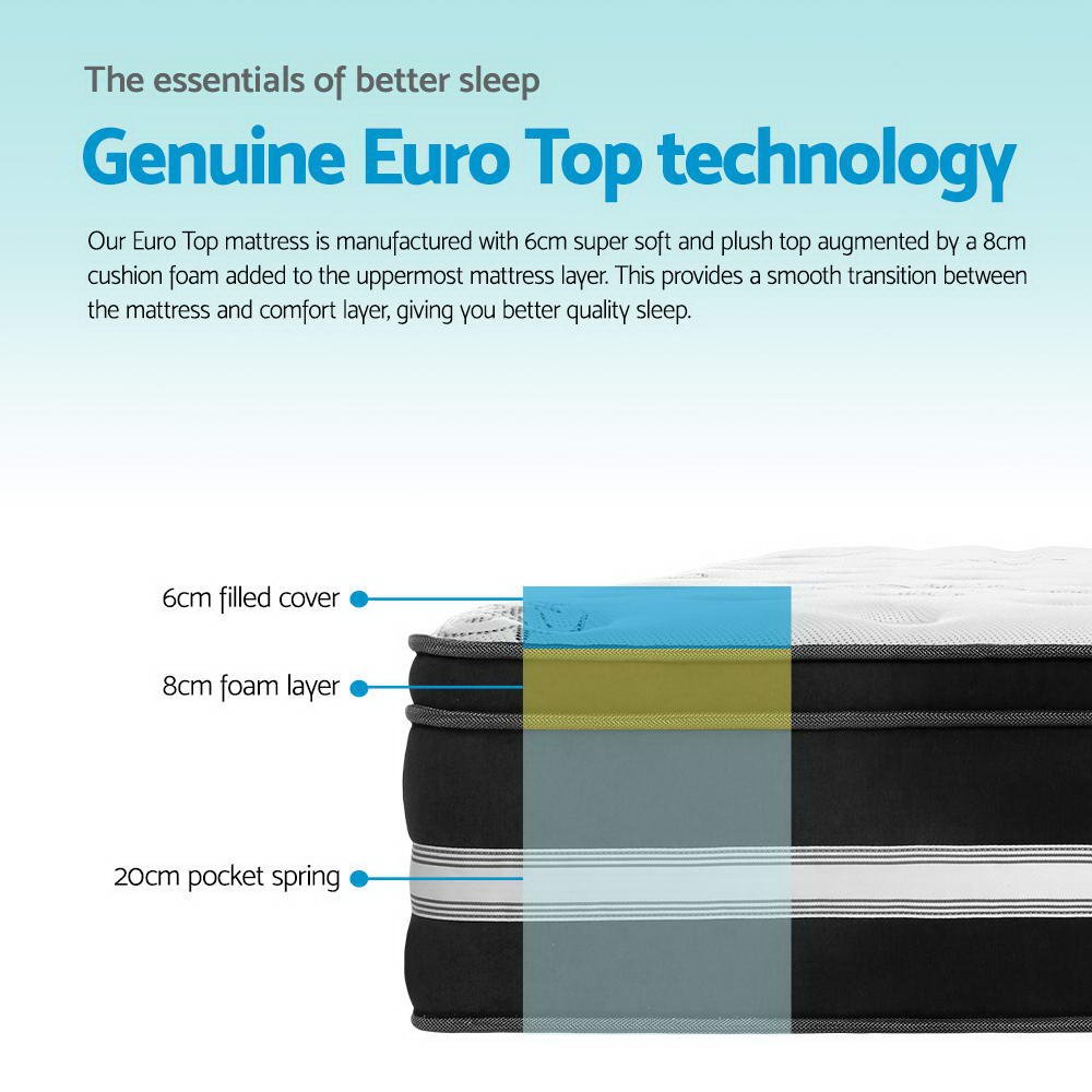 Giselle Bedding 34cm Mattress Cool Gel Memory Foam Single MATTRESS - 0909 - SINGLE