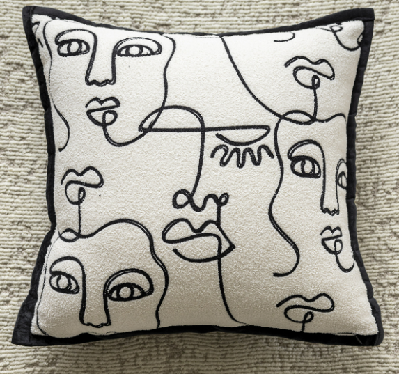 45x45cm Decorative Pillow Cover with Non-Woven Insert