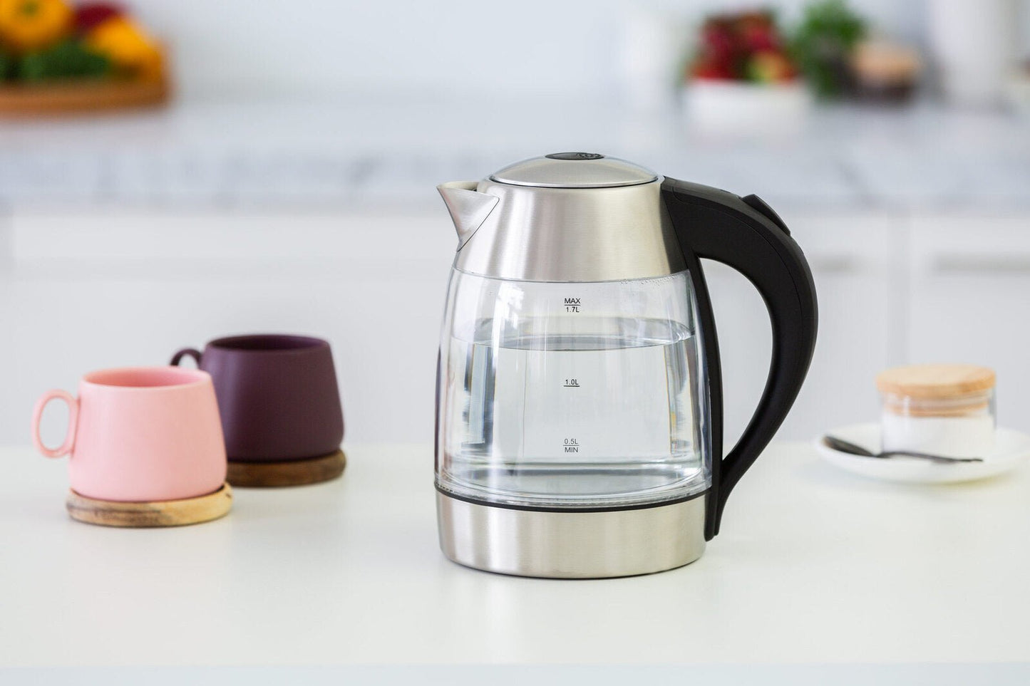1.7 Litre Glass Kettle with 360 degrees Rotational Base - Homegrown - StoresHomegrown - StoresV196 - GK700
