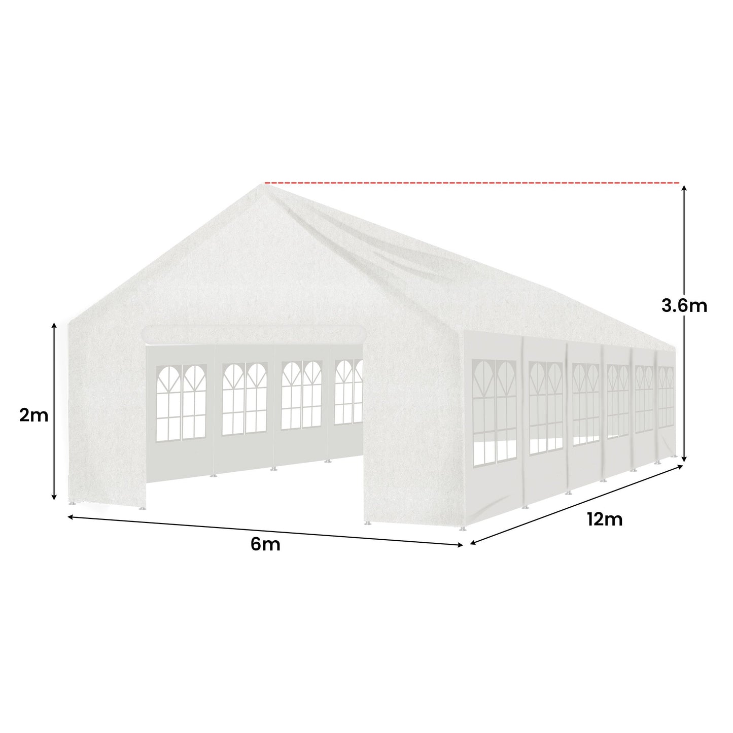 Wallaroo 12m x 6m outdoor event marquee carport tent - Homegrown - StoresHomegrown - StoresV240 - GAZ - CPT - 612