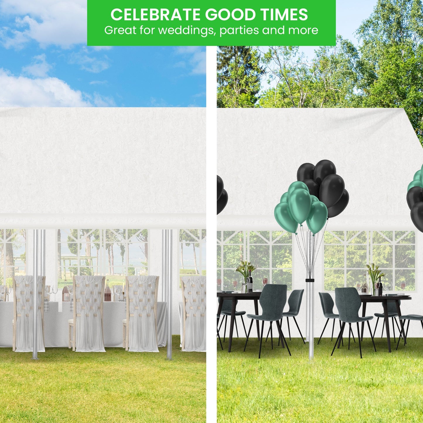 Wallaroo 12m x 6m outdoor event marquee carport tent - Homegrown - StoresHomegrown - StoresV240 - GAZ - CPT - 612