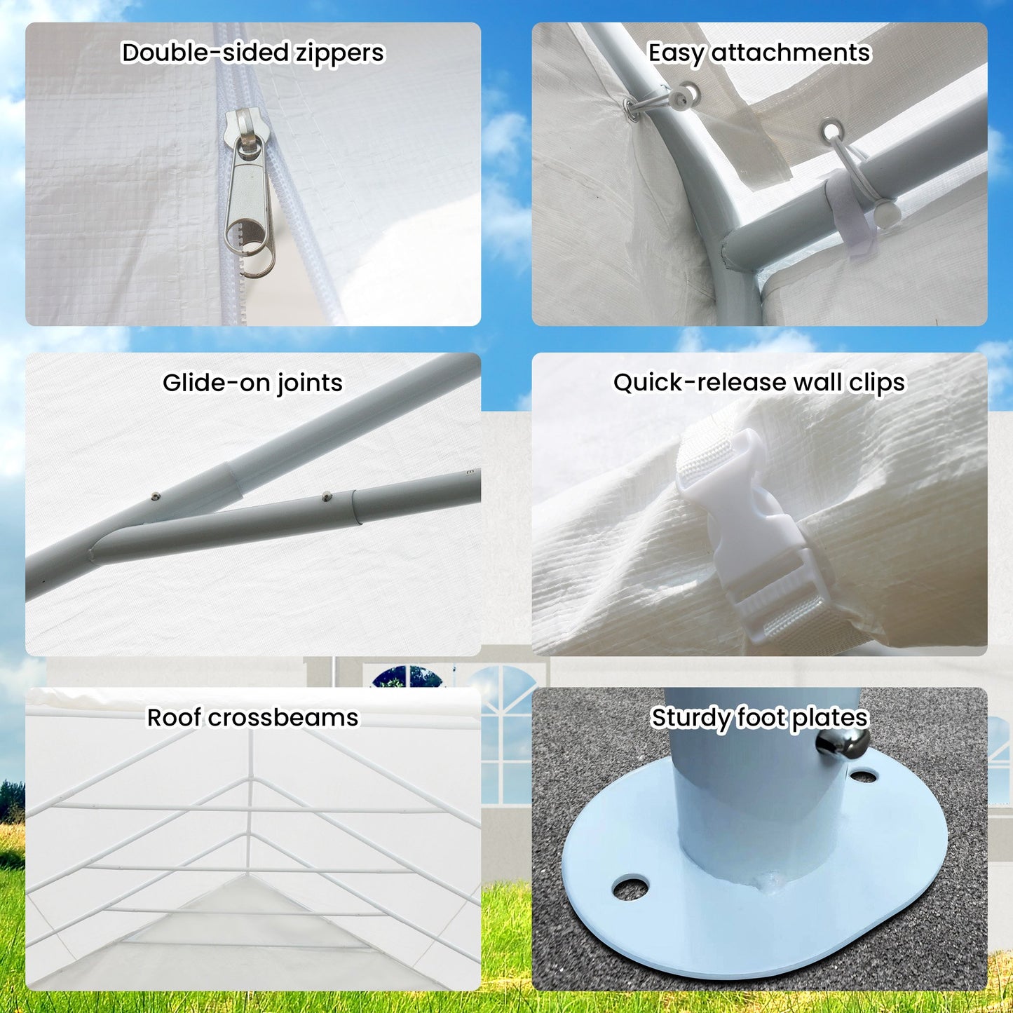 Wallaroo 12m x 6m outdoor event marquee carport tent - Homegrown - StoresHomegrown - StoresV240 - GAZ - CPT - 612