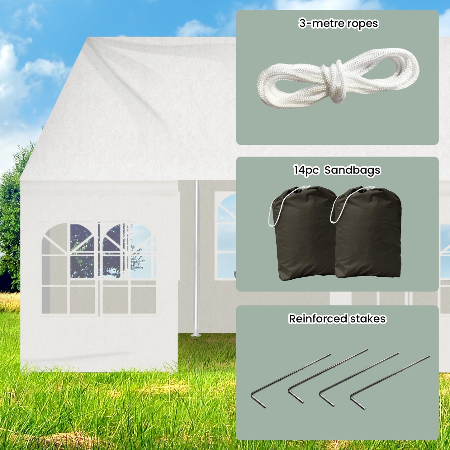 Wallaroo 12m x 6m outdoor event marquee carport tent - Homegrown - StoresHomegrown - StoresV240 - GAZ - CPT - 612