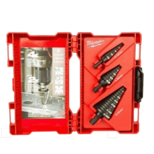 Milwaukee 48899399 Metric Step Drill Bit Set 3 Piece Stepped Bits 48-89-9399