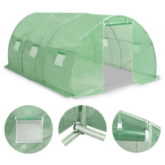 Large Walk In Greenhouse Spacious Plant Tunnel House Flower Shelter Shed 4.5x3m - Homegrown - StoresHomegrown - Stores45535