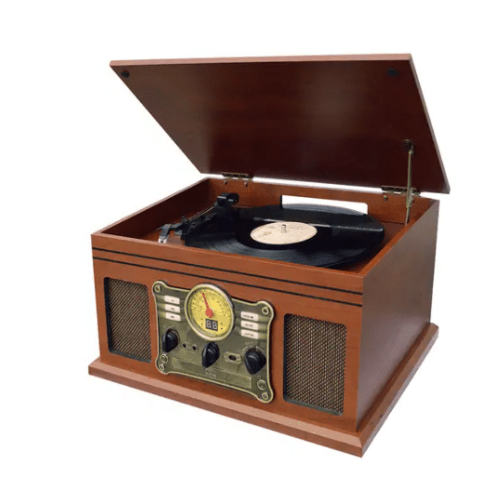 Turntable Bluetooth Vinyl Record Player AUX MP3 Music Cassette Player AM FM USB - Homegrown - StoresHomegrown - Stores