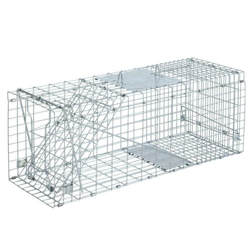 New HUMANE LIVE ANIMAL TRAP CAGE Possum Fox Dingo Rabbit Bird Cat Catch Folding