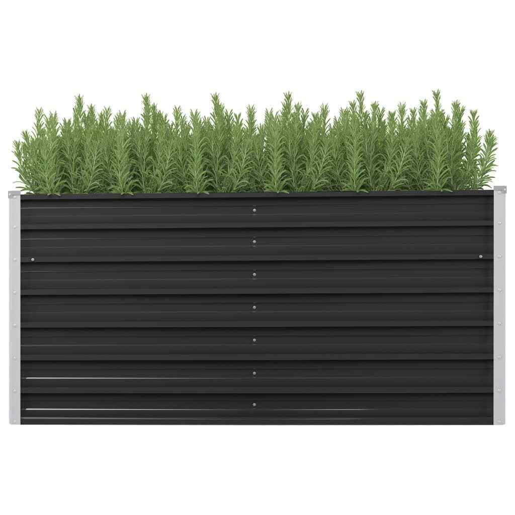 45730 Garden Raised Bed Anthracite 160x40x77 cm Galvanised Steel - Homegrown - StoresHomegrown - Stores45730