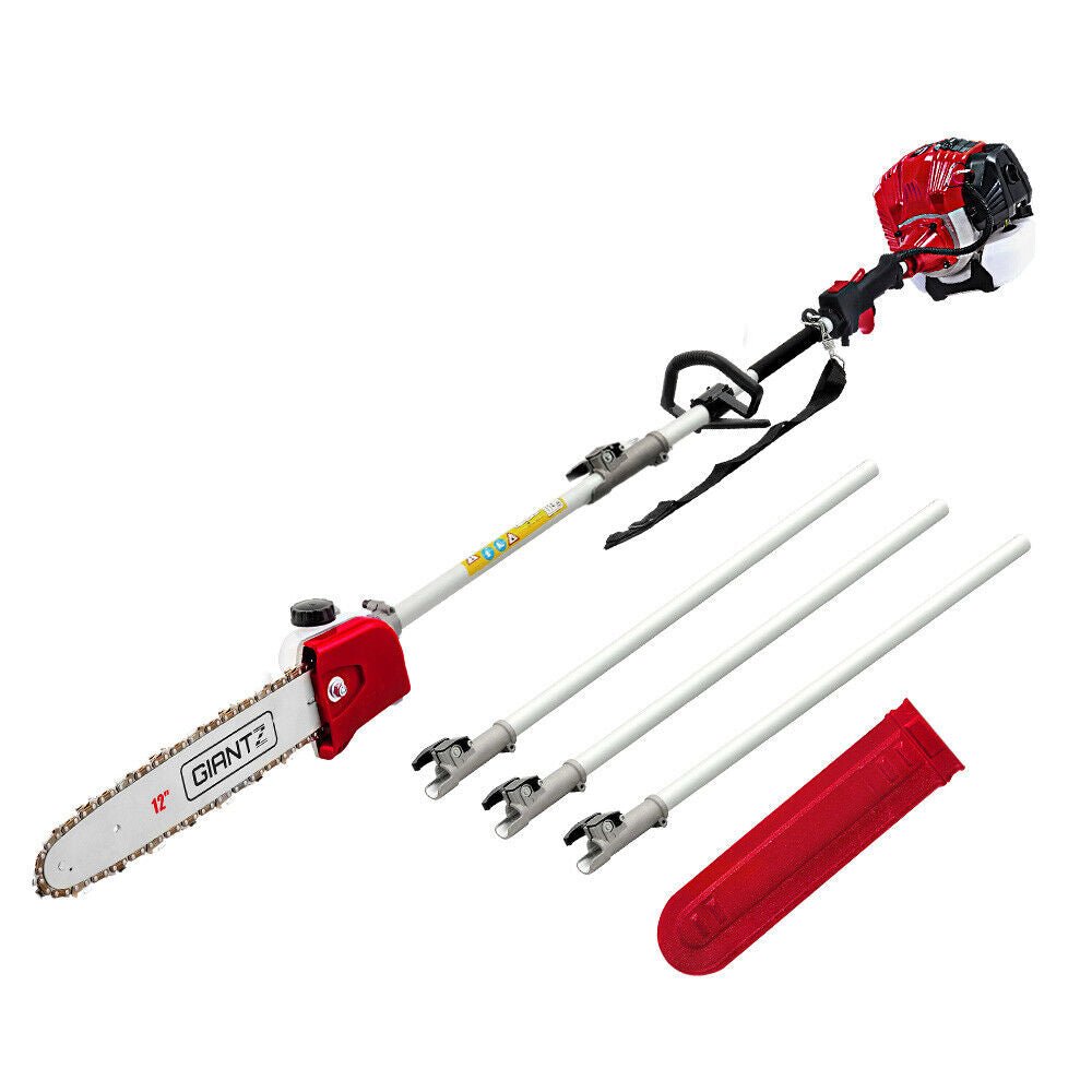 Pole Chain Saw Petrol Hedge Trimmer Garden Tool Tree Pruner 5.6M Reach Chainsaw