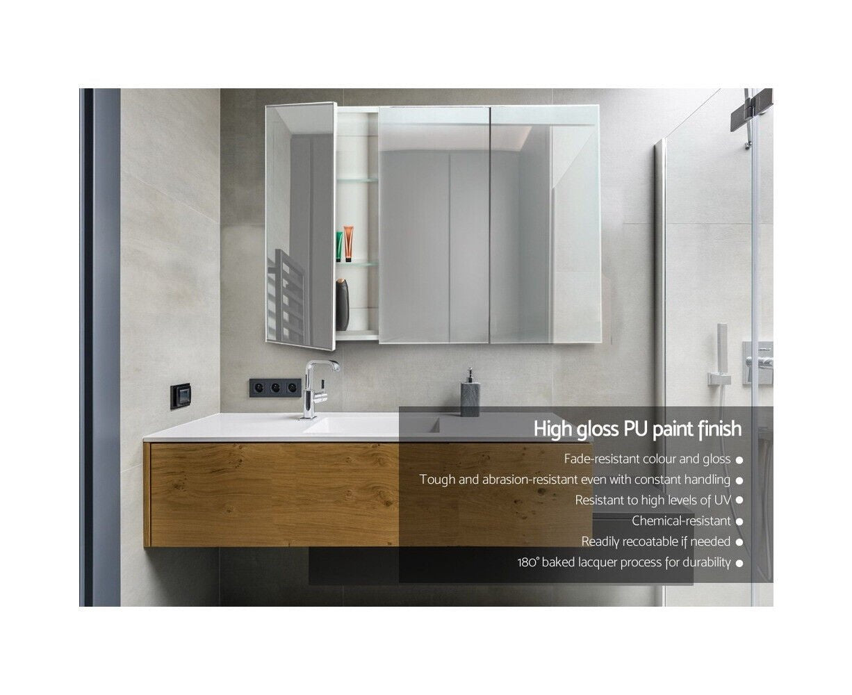 900MM x720MM Bathroom Vanity Mirror Medicine Cabinet Shaving Storage Pencil Edge