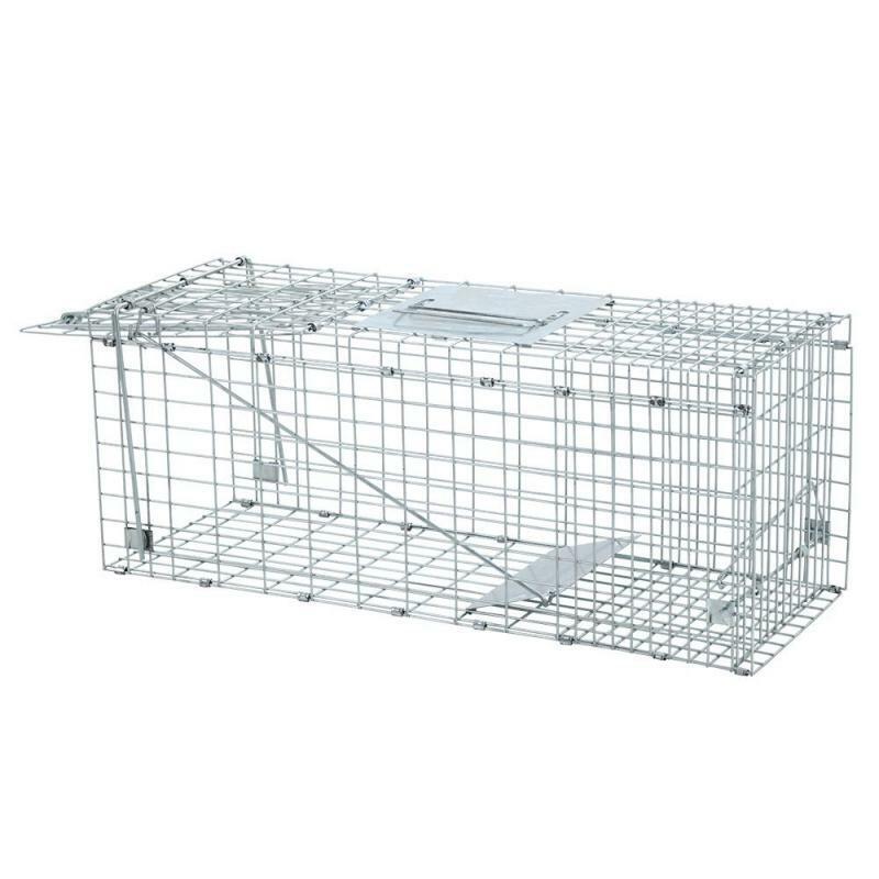 New HUMANE LIVE ANIMAL TRAP CAGE Possum Fox Dingo Rabbit Bird Cat Catch Folding