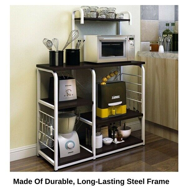 Kitchen Storage Organiser Cabinet Island Bench Table Shelves White Steel Frame - Homegrown - StoresHomegrown - StoresW6 - B