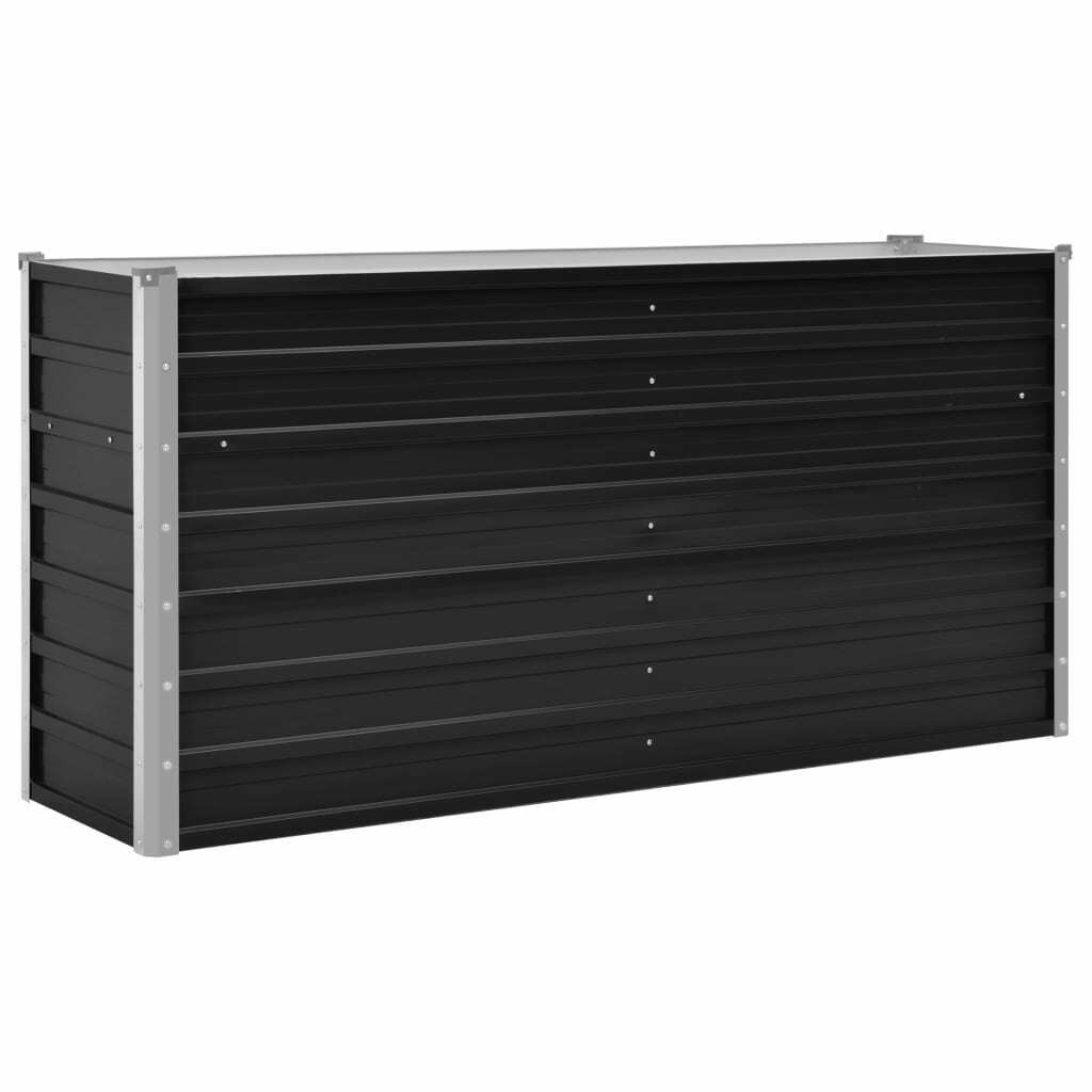 45730 Garden Raised Bed Anthracite 160x40x77 cm Galvanised Steel - Homegrown - StoresHomegrown - Stores45730