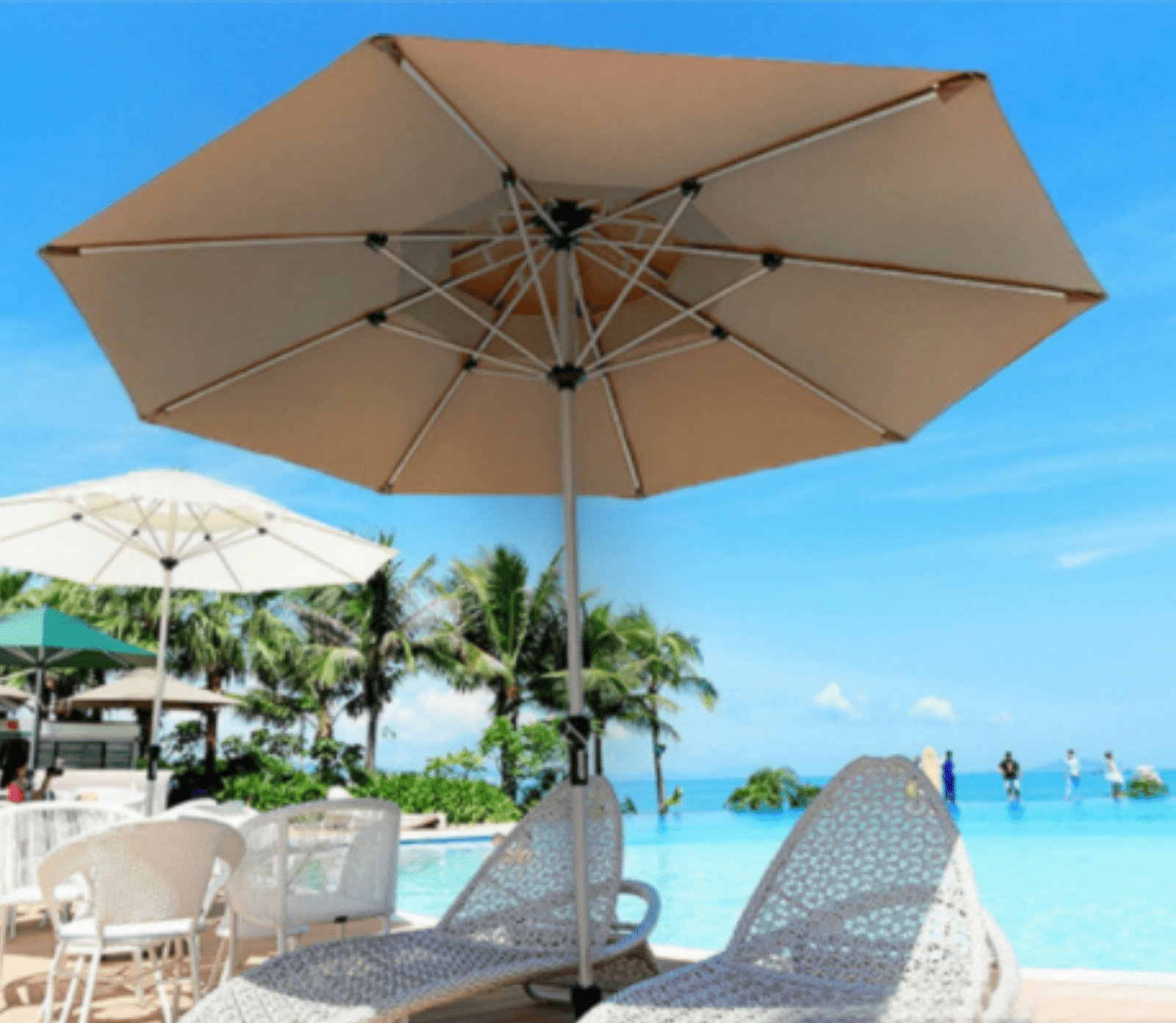 Outdoor Umbrella Large 3M Round Garden Patio Deck Parasol Canopy Shade Beach - Homegrown - StoresHomegrown - Stores7909 - G