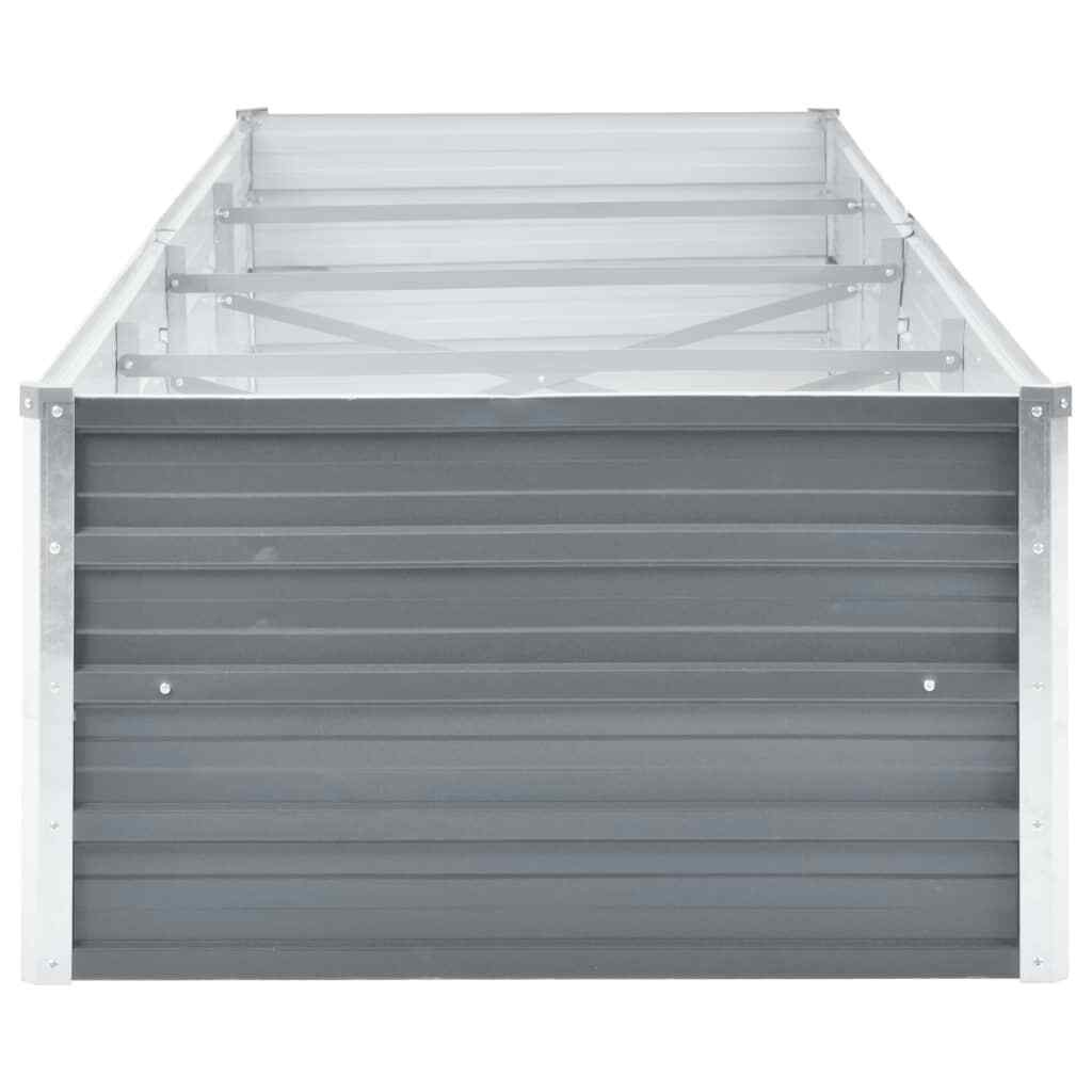 vidaXL Garden Raised Bed Galvanised Steel 320x80x45 cm Grey - Homegrown - StoresHomegrown - Stores44846