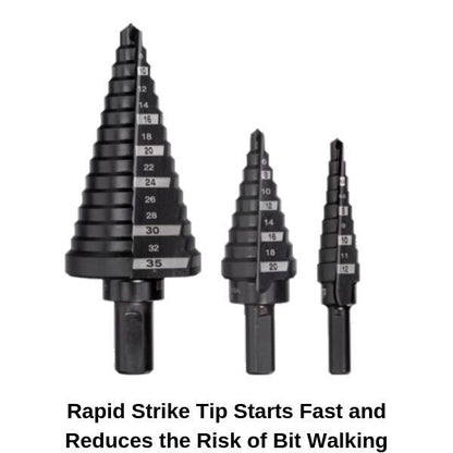 Milwaukee 48899399 Metric Step Drill Bit Set 3 Piece Stepped Bits 48-89-9399