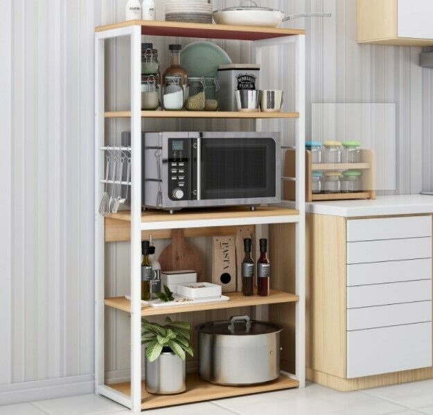 5 Tier Microwave Kitchen Multi Storage Shelves Shelf Racks Utensils Organiser L121-5-O