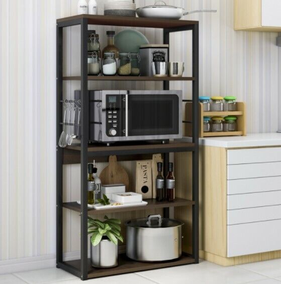 5 Tier Microwave Kitchen Multi Storage Shelves Shelf Racks Utensils Organiser L121-5-B