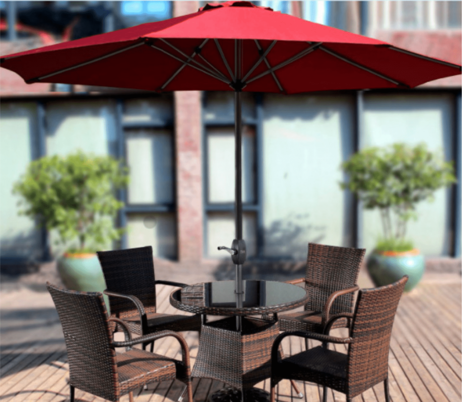 Outdoor Umbrella Large 3M Round Garden Patio Deck Parasol Canopy Shade Beach - Homegrown - StoresHomegrown - Stores7909 - R