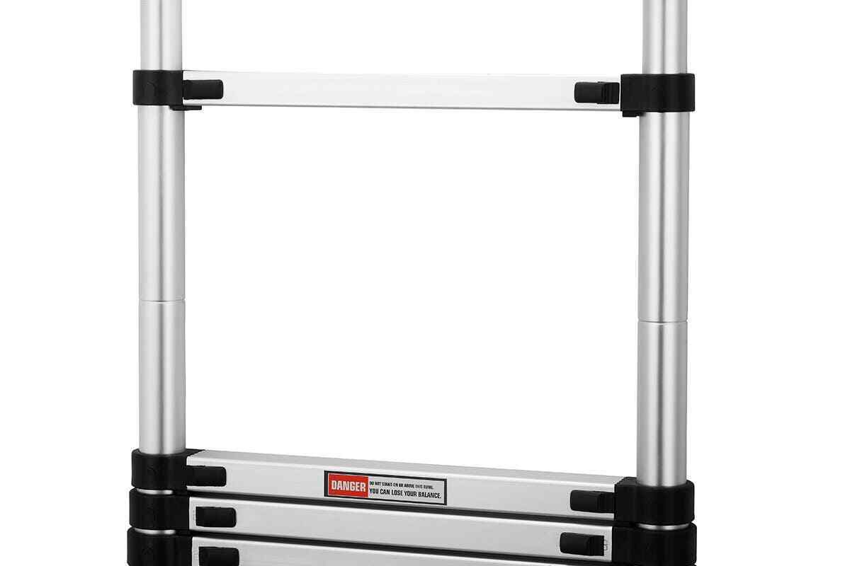 3.9m Portable Telescopic Ladder Aluminium Extension Safe Step Adjustable Compact