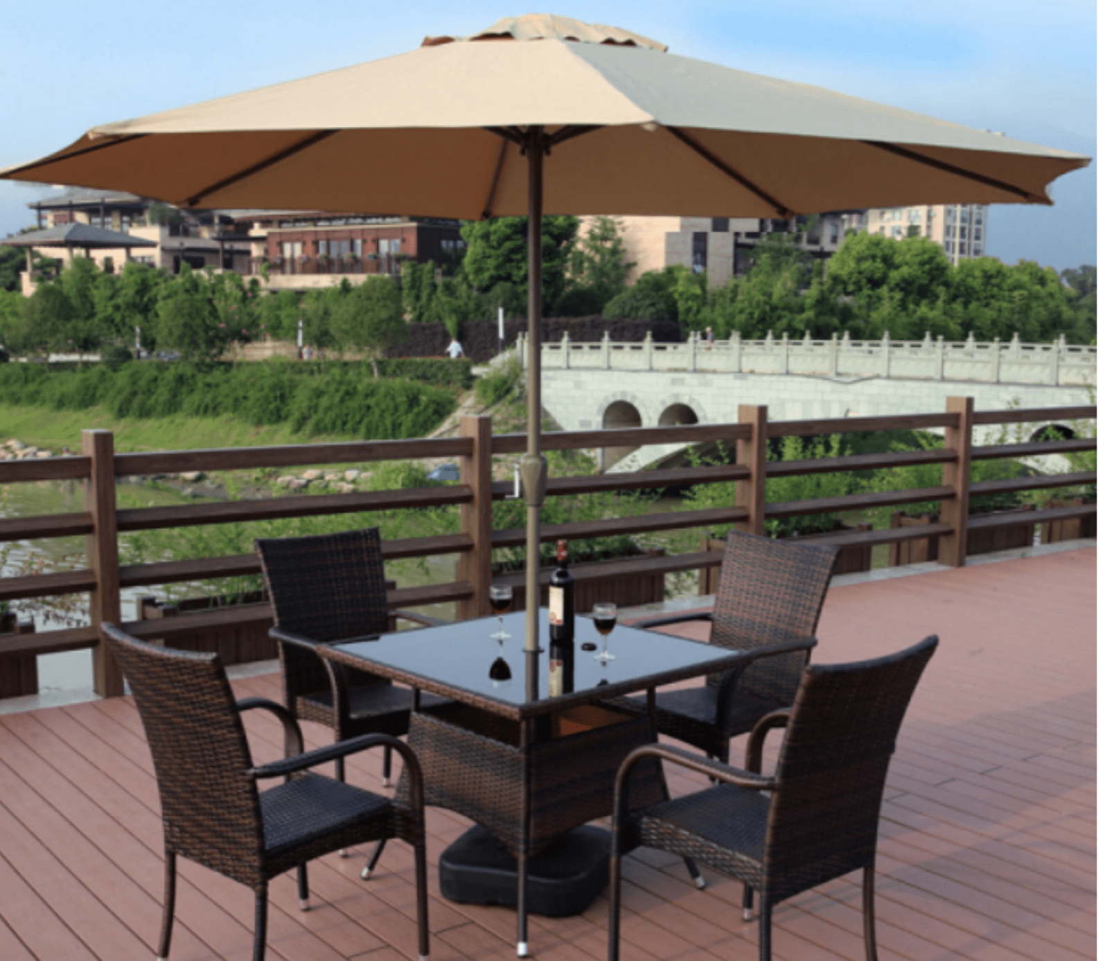 Outdoor Umbrella Large 3M Round Garden Patio Deck Parasol Canopy Shade Beach - Homegrown - StoresHomegrown - Stores7909 - G