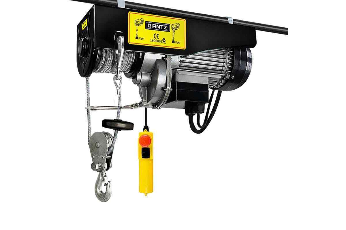 Electric Hoist Winch Crane 500/1000kg Rope 20m Remote Lifting Cable 240v Hoists