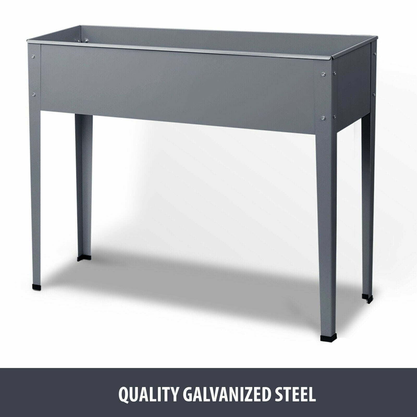 Greenfingers Garden Bed 100X80X30CM Galvanised Steel Raised Planter Standing Box