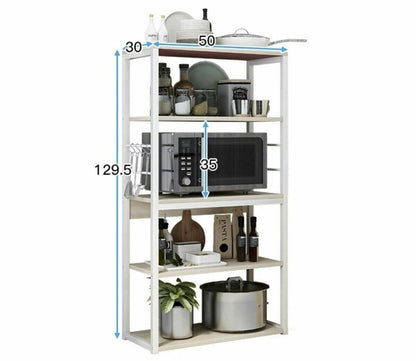 5 Tier Microwave Kitchen Multi Storage Shelves Shelf Racks Utensils Organiser