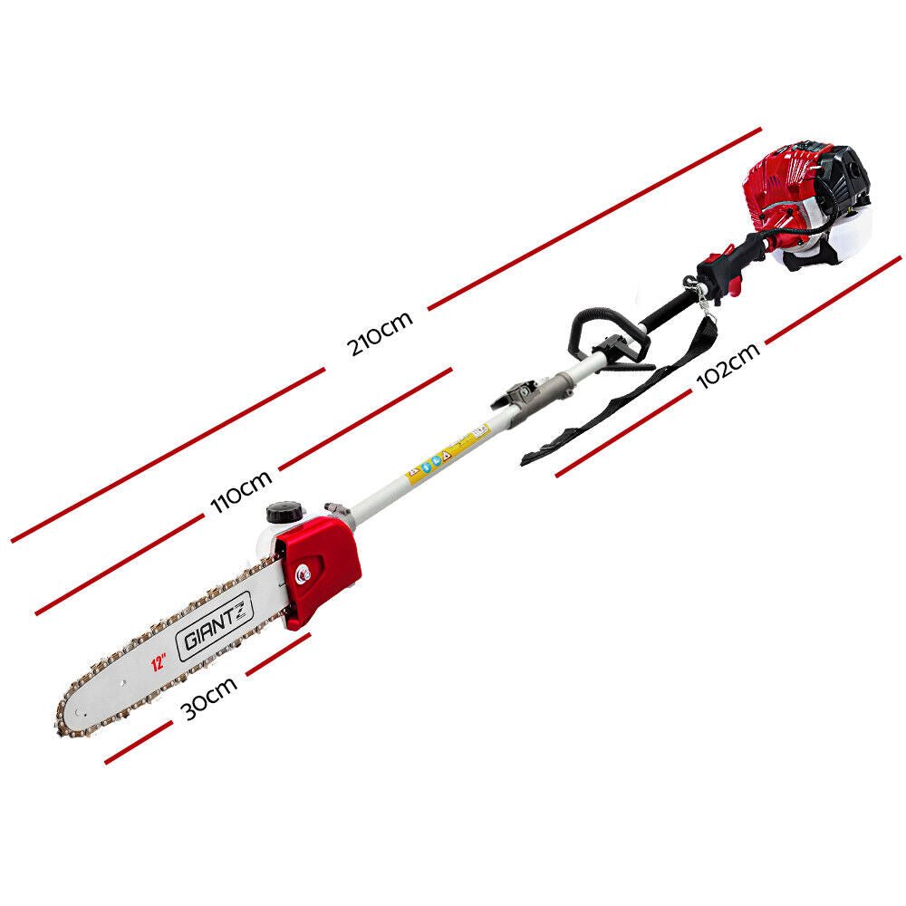 Pole Chain Saw Petrol Hedge Trimmer Garden Tool Tree Pruner 5.6M Reach Chainsaw
