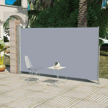 Terrace Patio Retractable Sunshade Side Awning Privacy Screen Grey 100x300cm