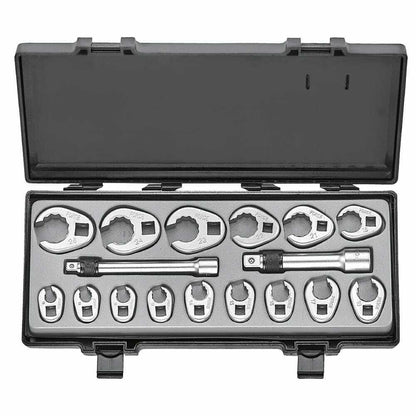 Force 17 Piece Metric Crows Foot Spanner Set Box Mechanic 10mm - 26mm with Case - Homegrown - StoresHomegrown - Stores5172