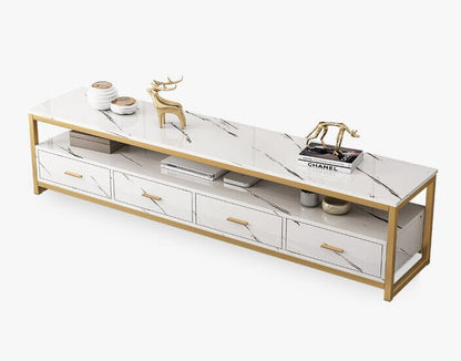 Synergy Luxury Designer Marble TV Cabinet (White) - Homegrown - StoresHomegrown - StoresNF82 - W