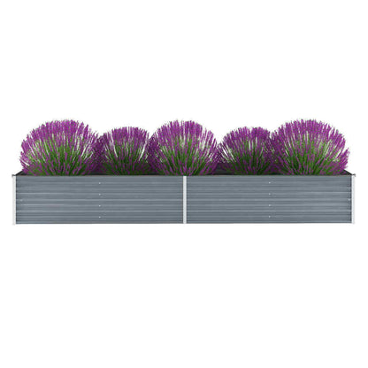 vidaXL Garden Raised Bed Galvanised Steel 320x80x45 cm Grey - Homegrown - StoresHomegrown - Stores44846