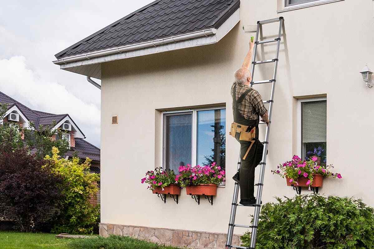 3.9m Portable Telescopic Ladder Aluminium Extension Safe Step Adjustable Compact