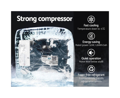 Glacio 95L Portable Fridge Bar Freezer Cooler Upright 12V/24V/240V Caravan Car