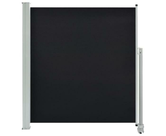 Terrace Patio Retractable Side Awning 140x300cm Black Garden Terrace Screen