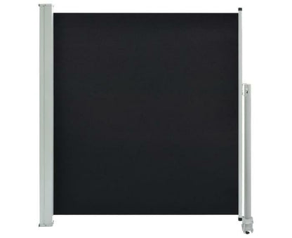 Terrace Patio Retractable Side Awning 140x300cm Black Garden Terrace Screen