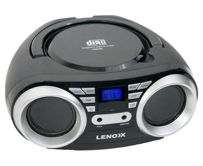 CD Player Portable AM FM Radio Cassette Tape Audio Aux In Music Boombox Stereo