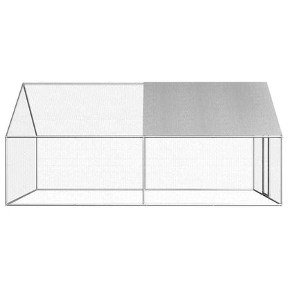 Large Walk-in Chicken Coop Outdoor Run Covered Steel Shed Cage Pen House 4x2.75m