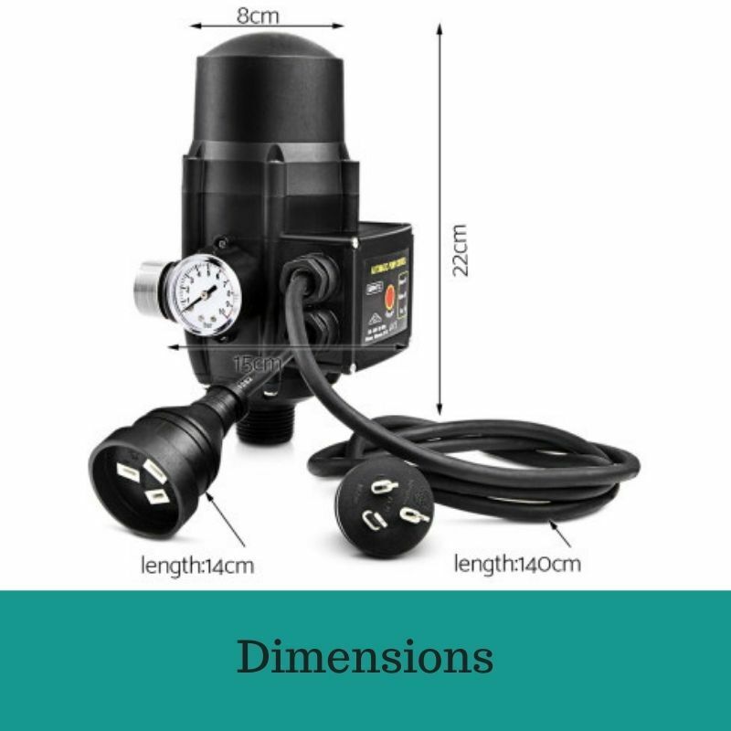 Giantz Adjustable Pressure Control Switch Electric Automatic Water Pump Garden