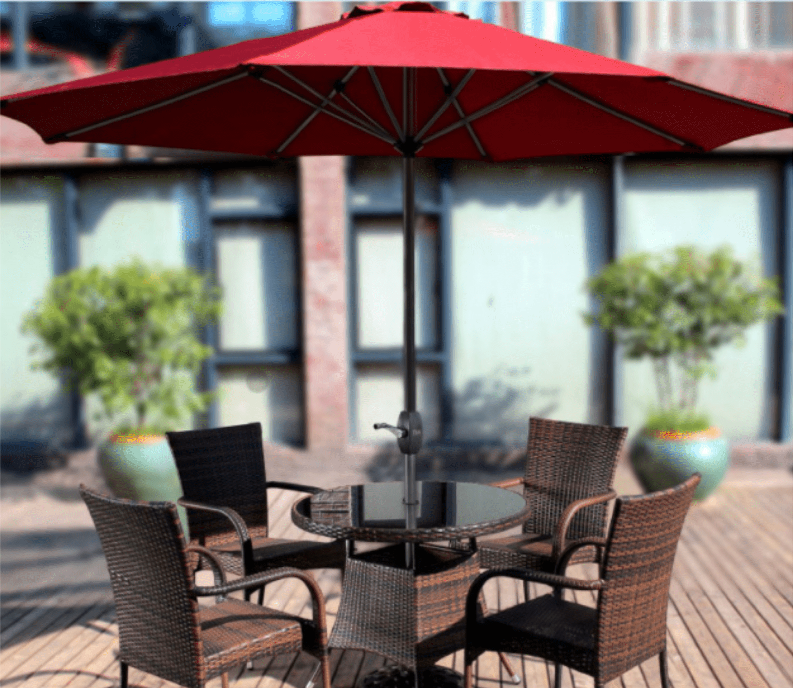 Outdoor Umbrella Large 3M Round Garden Patio Deck Parasol Canopy Shade Beach - Homegrown - StoresHomegrown - Stores7909 - G