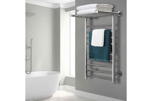 Heated Towel Rail Bathroom Stainless Steel Electric Rails Warmer Clothes 14 Rack