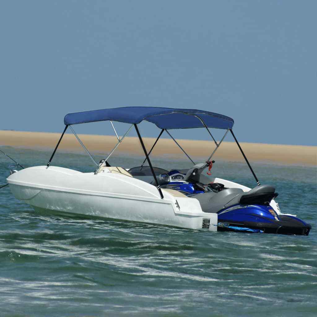 3 Bow Bimini Top Blue Canopy Boat Shade Shield Vehicle Storage Cover - Homegrown - StoresHomegrown - Stores92366