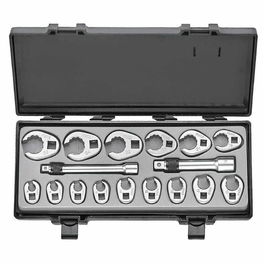 Force 17 Piece Metric Crows Foot Spanner Set Box Mechanic 10mm - 26mm with Case - Homegrown - StoresHomegrown - Stores5172
